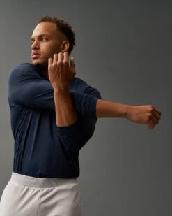 RUDIS Performance Heather Long Sleeve -Rudis UNI TS1166 PERFORMANCE Heather Longsleeve OFP Heather Navy 0002