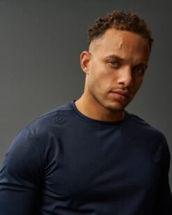 RUDIS Performance Heather Long Sleeve -Rudis UNI TS1166 PERFORMANCE Heather Longsleeve OFP Heather Navy 0003