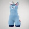 USA Pride Women's Elite 2.0 Wrestling Singlet -Rudis USA Pride Singlet F Light Blue 0001 fae796ac 7829 4ca5 a268 e6e73fc0261e