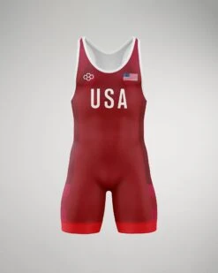 USA Pride Elite 2.0 Wrestling Singlet -Rudis USA Pride Singlet M Red 0001