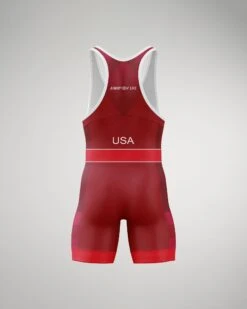 USA Pride Elite 2.0 Wrestling Singlet -Rudis USA Pride Singlet M Red 0002