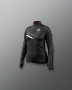 Ohio State Sublimated Girl's Quarter Zip -Rudis Y COHQZ1019 Ohio State Sublimated Girls Quarter Zip Black 0005
