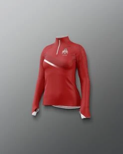 Ohio State Sublimated Girl's Quarter Zip -Rudis Y COHQZ1019 Ohio State Sublimated Girls Quarter Zip Red 0005