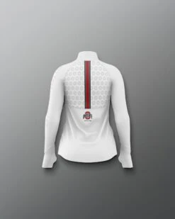 Ohio State Sublimated Girl's Quarter Zip -Rudis Y COHQZ1019 Ohio State Sublimated Girls Quarter Zip White 0002