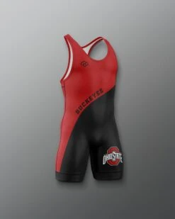 Buckeyes Throwback Youth Singlet -Rudis Y COHSN1019 Buckeyes Throwback Youth Singlet Red Black 0003