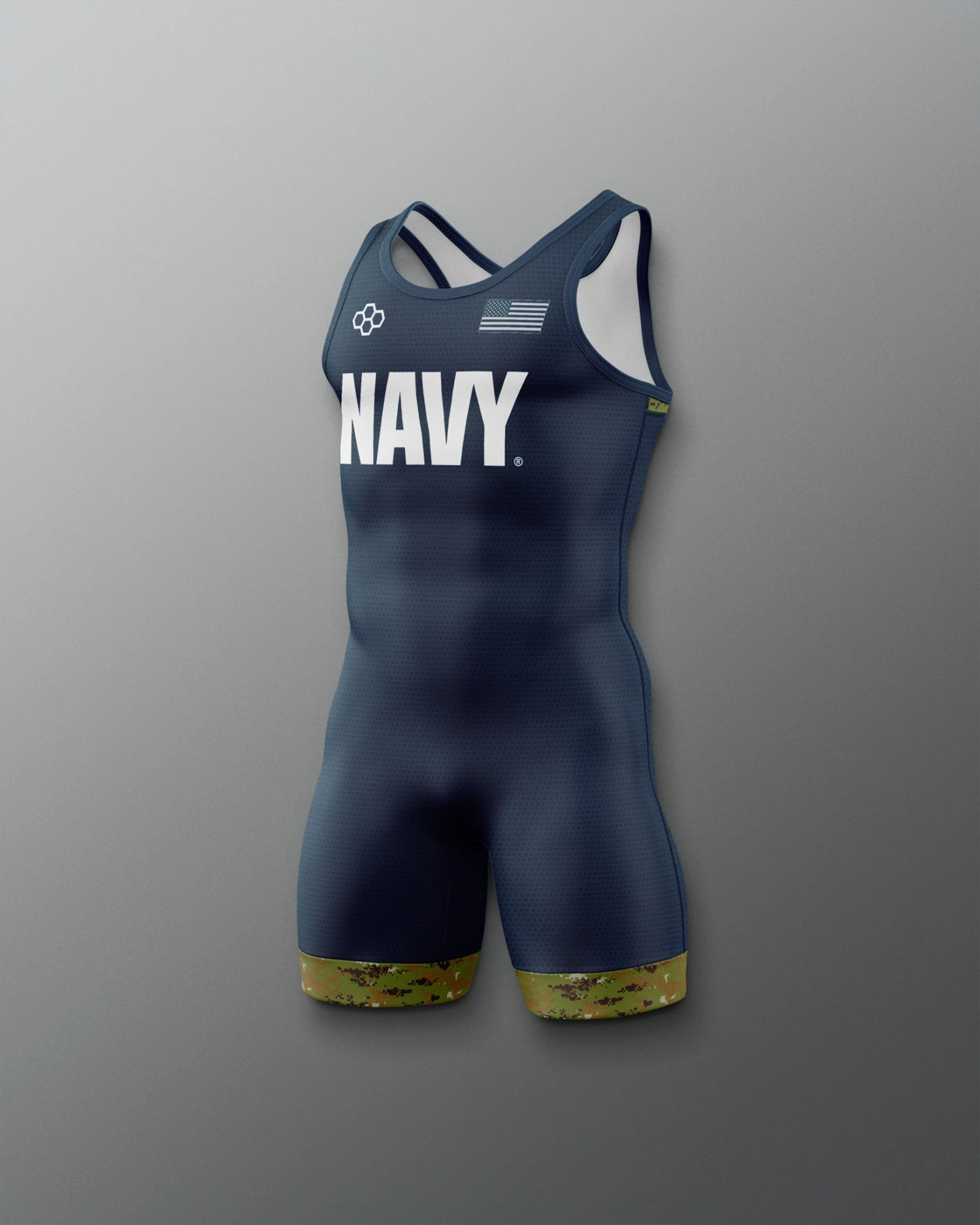 U.S. Navy Digital Woodland Youth Elite Wrestling Singlet 3 U.S. Navy Digital Woodland Youth Elite Wrestling Singlet