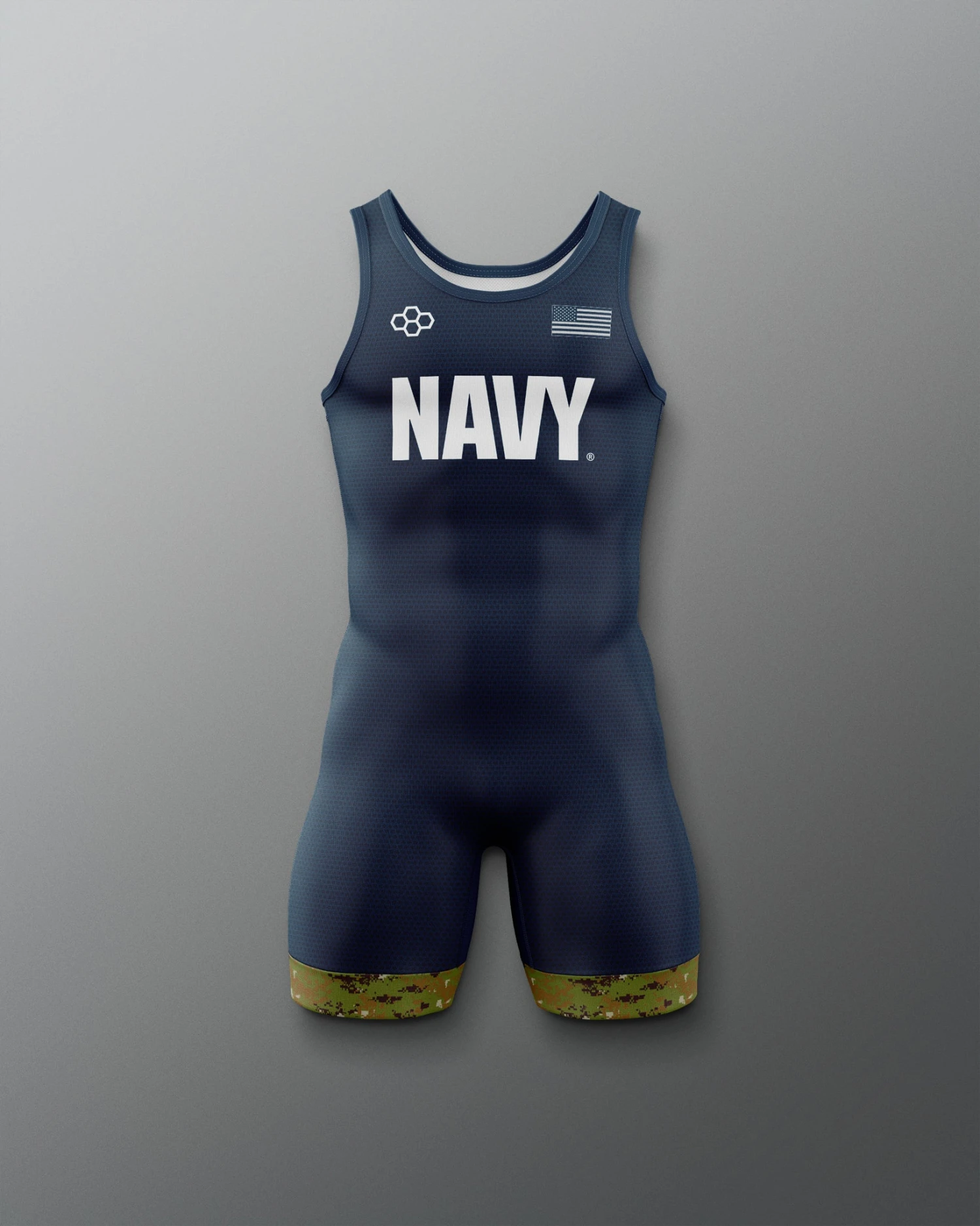 U.S. Navy Digital Woodland Youth Elite Wrestling Singlet 4 U.S. Navy Digital Woodland Youth Elite Wrestling Singlet - Image 2