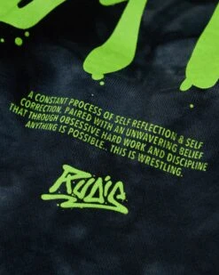 Graffiti Wordmark Tie-Dye Youth Hoodie -Rudis Y RUDHD1068 Graffiti Wordmark Youth Hoodie Black tie dye 0022