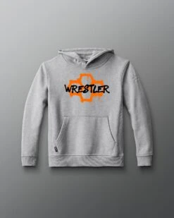 Graffiti Wrestler Youth Hoodie 16 Graffiti Wrestler Youth Hoodie -Rudis Y RUDHD1071 Graffiti Wrestler Youth Hoodie Gray 0021