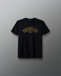 Wrestler Arched Elite Super Soft Youth T-Shirt 19 Wrestler Arched Elite Super Soft Youth T-Shirt -Rudis Y RUDTS1110 RUDIS Wrestler Arched T Shirt PUP Black Yellow 0021