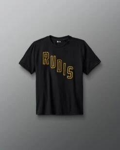 RUDIS Oblique Wordmark Youth T-Shirt 13 RUDIS Oblique Wordmark Youth T-Shirt -Rudis Y RUDTS1113 RUDIS Oblique Wordmark Youth T Shirt PUP Black Yellow 0091
