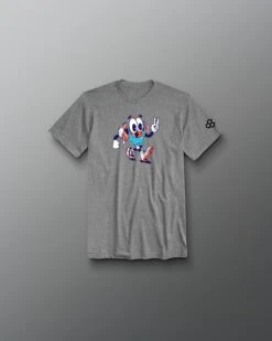 Animated Logo Youth T-Shirt -Rudis Y RUDTS1138 Animated Logo Youth T Shirt Heather Gray 0001