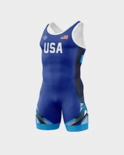 RUDIS Fracture Elite Wrestling Singlet -Rudis rudis fracture singlet royal flat royal 0001